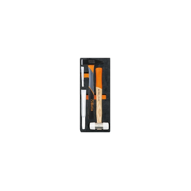 Plateau thermoformé souple BETA Série M M237 5 marteaux et burins