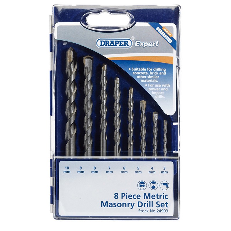 Set de forets 3-10mm DRAPER 8 pieces