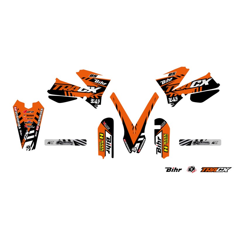 Kit déco KUTVEK Tracx orange KTM SX85