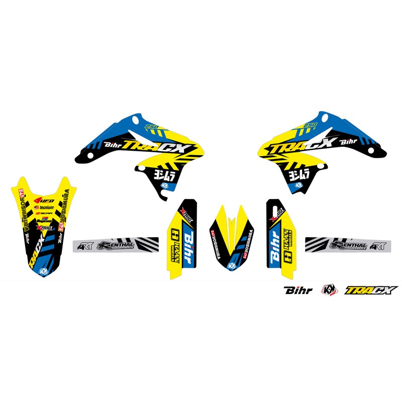 Kit déco KUTVEK Tracx jaune Suzuki RM-Z250