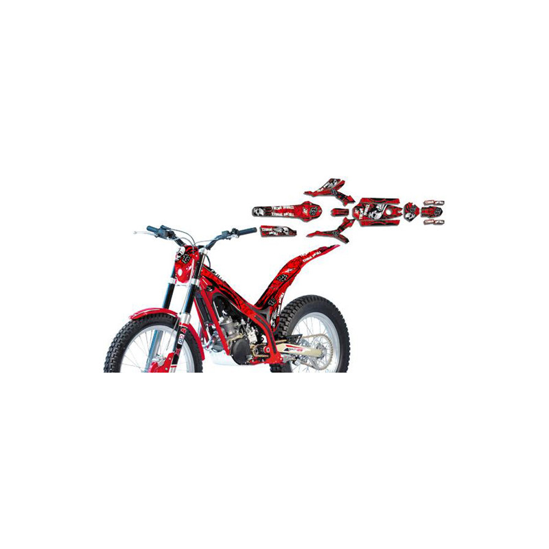 Kit Deco BlackBird Tribal Skull Gas Gas TXT Pro