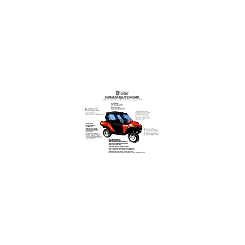 Cabine Complète Outer Armor Commander 1000 Can am
