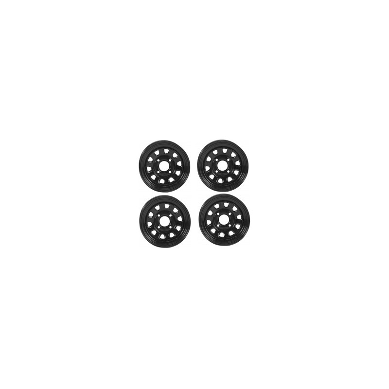 Lot de 4 Jantes Tôle Noire 12x7 4x110 4+3