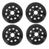 Lot de 4 Jantes Tôle Noire 12x7 - 4x137 4+3 Quad SSV
