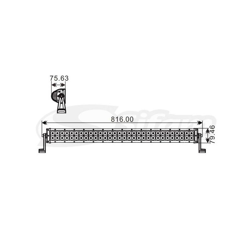 Projecteur 60 Led Quad SSV 180W 82cm 10800 lumens