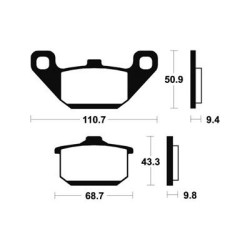 Plaquettes De Frein Mf57 Métal Fritté