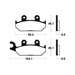 Plaquettes De Frein Mf150 Métal Fritté