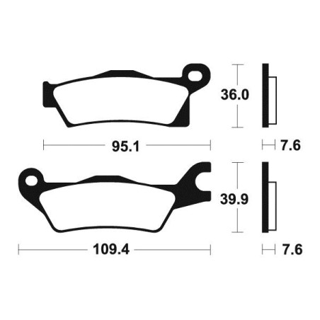 Plaquettes De Frein Mo411 Métal Fritté