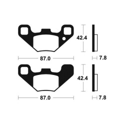Plaquettes De Frein Mf422 Métal Fritté