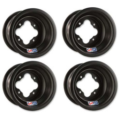 Pack 4 Jantes Aluminium Douglas A5 Black Noir 10x5/ 9x8 Yamaha
