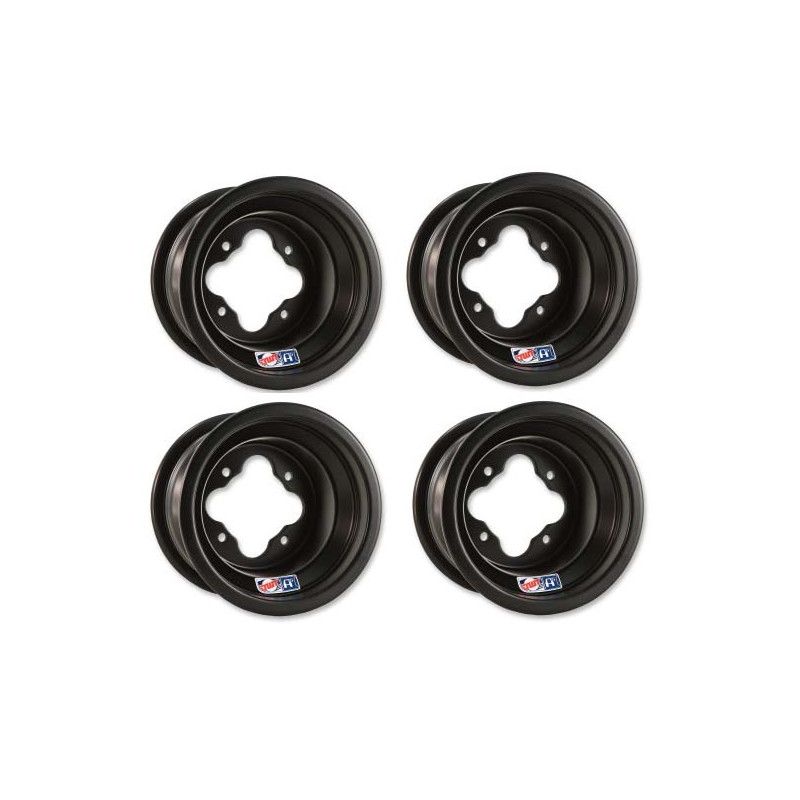 Pack 4 Jantes Aluminium Douglas A5 Black Noir 10x5/ 9x8 Yamaha