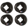 Pack 4 Jantes Aluminium Douglas A5 Black Noir 10x5/ 9x8 Polaris