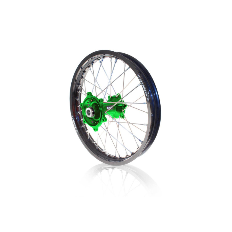 Roue Avant Complète Art 21X1.60 Jante Noire/Moyeu Vert Kx250F Kawasaki