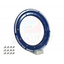 Frette Aluminium Beadlock 9 pouces BLEU Goldspeed