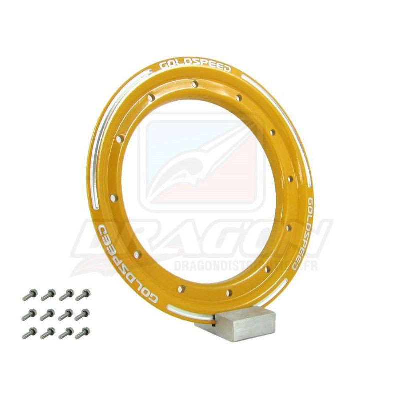 Frette Aluminium Beadlock 9 pouces Jaune Goldspeed