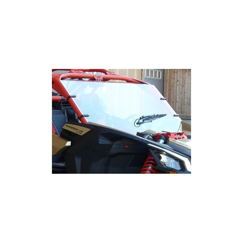 Pare Brise Polycarbonate Avec Essuie Glace 175° Maverick X3 XDS can-am fabrication française