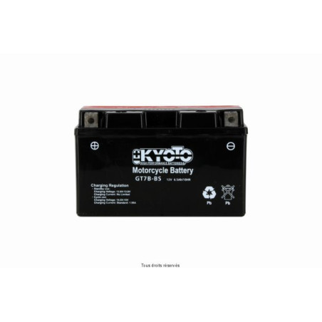 Batterie YT7B-BS sans entretien avec pack acide