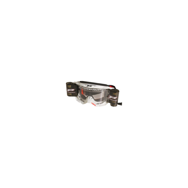 Masque Cross Progrip 3303 MX Vista America roll off blanc