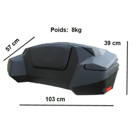 Coffre arrière ART Expedition quad noir 108 Litres