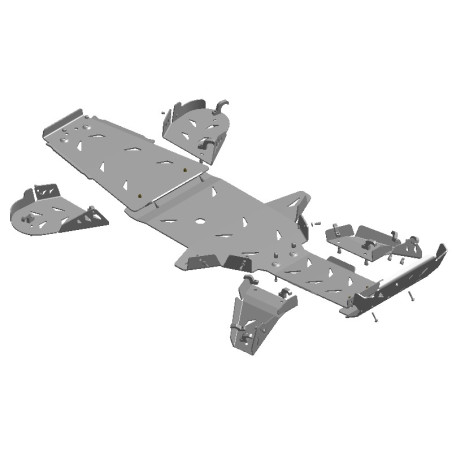 Protection Complète Aluminium 700 Grizzly Yamaha 2007 à 2015 XRW