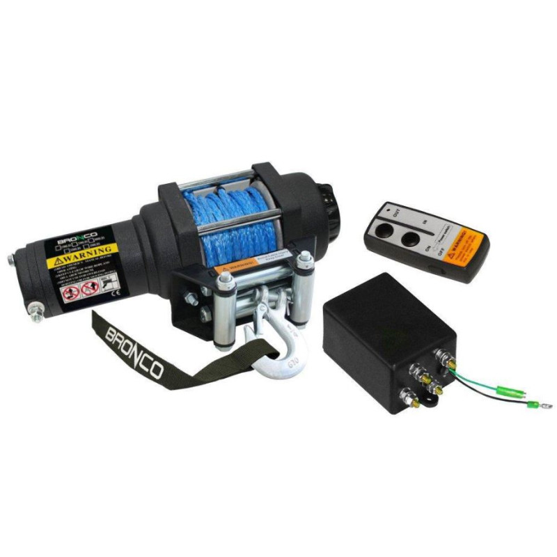 Treuil 3500 Câble Synthétique 10m Capacité 1588kg Avec Commande à Distance