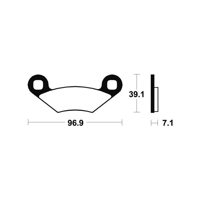 Plaquettes de Frein Métal Fritté Arrière RZR 570 Polaris