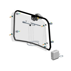 Pare-brise avant ART polycarbonate avec essuie-glace Maverick Sport Max DPS 1000 Can-am