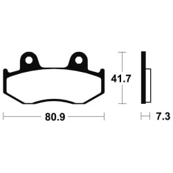 Plaquettes de Frein Arrière Honda TRX 250 R Quad