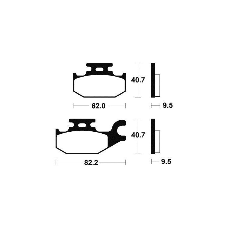 Plaquettes de frein Avant métal fritté DS 650 Can-am