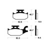 Plaquettes de frein Avant métal fritté DS 650 Can-am