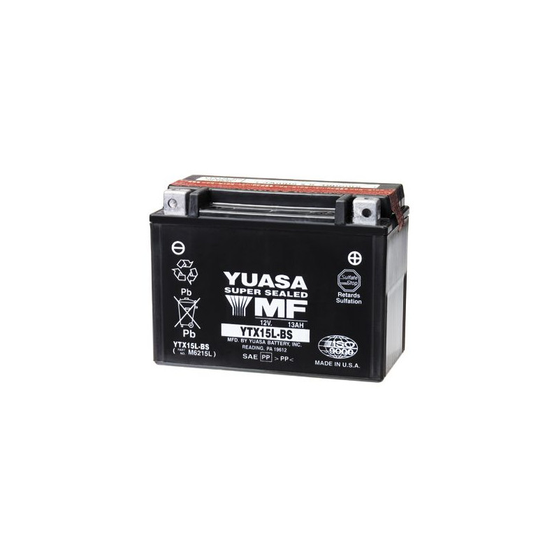 Batterie YUASA YTX15L-BS sans entretien livrée avec pack acide 650 DS Can Am Bombardier