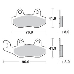 Plaquette De Freins Avant Gauche MOTO-MASTER Pour 700 Raptor Yamaha