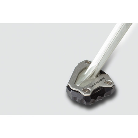 Extension de pied de béquille latérale. Noir/Gris. Yamaha YZF-R1 (15-), MT-10 (16-)