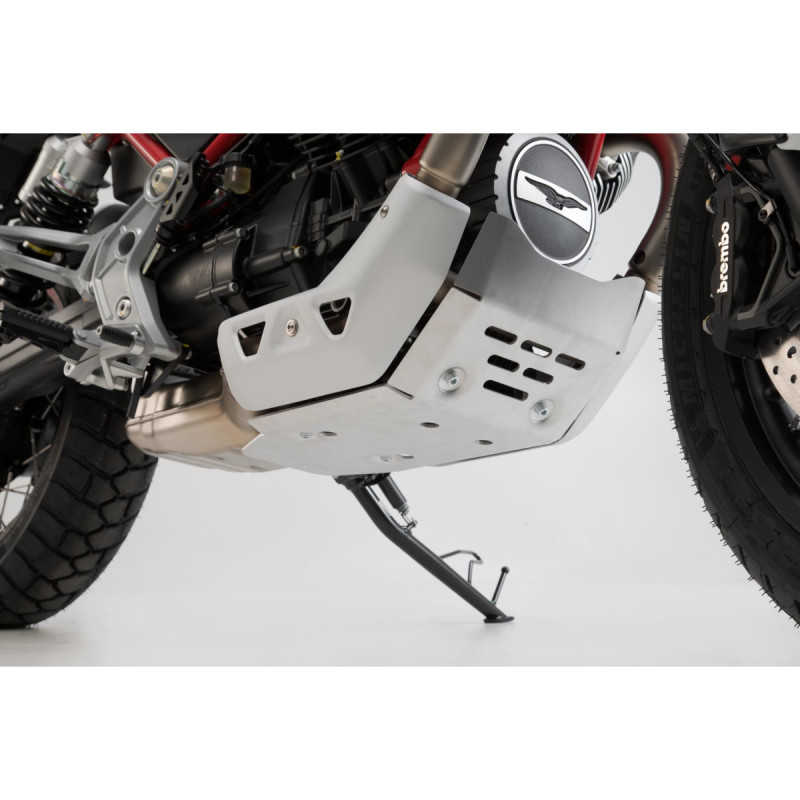 Sabot moteur. Gris. Moto Guzzi V85 TT (19-)
