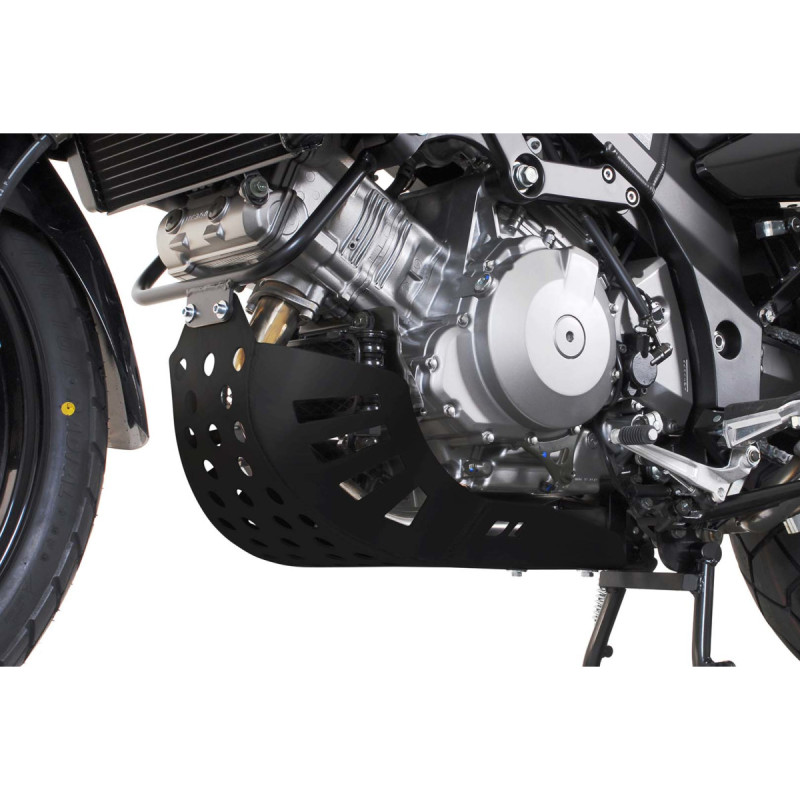 Sabot moteur. Noir. Suzuki DL 1000 V-Strom / Kawasaki KLV 1000