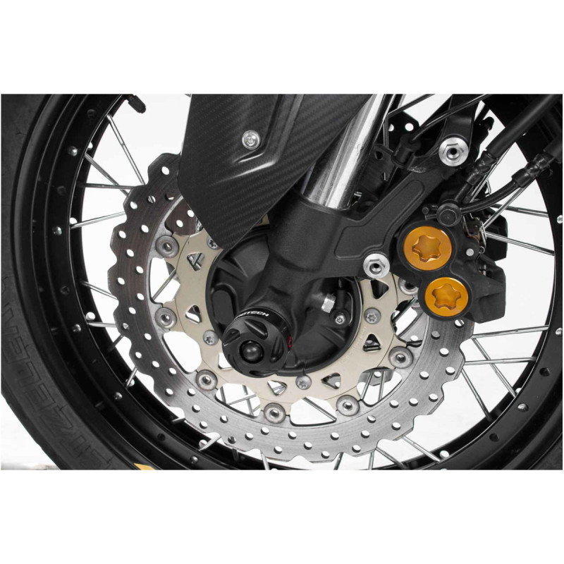 Roulettes de protection de fourche. Noir. Yamaha XT1200Z Super Ténéré (10-)