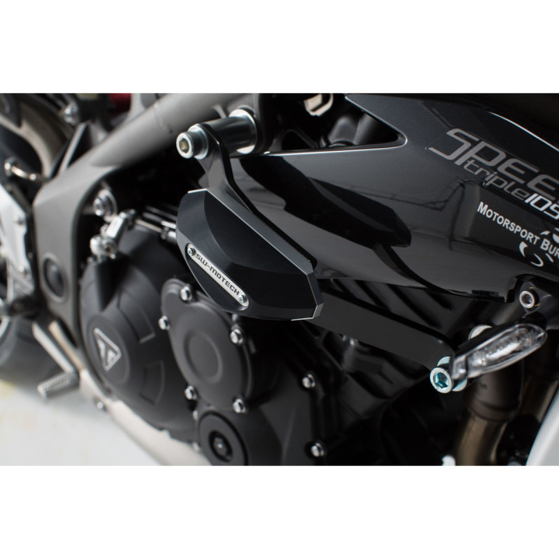 Kit de patins de cadre. Noir. Kawasaki Z 800 (12-16)