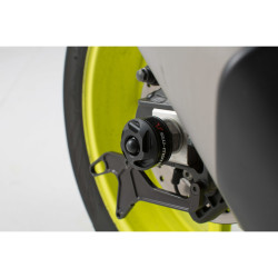 Roulettes de protection pour bras oscillant. Noir. Yamaha YZF-R1 (15-) / MT-10 (16-)
