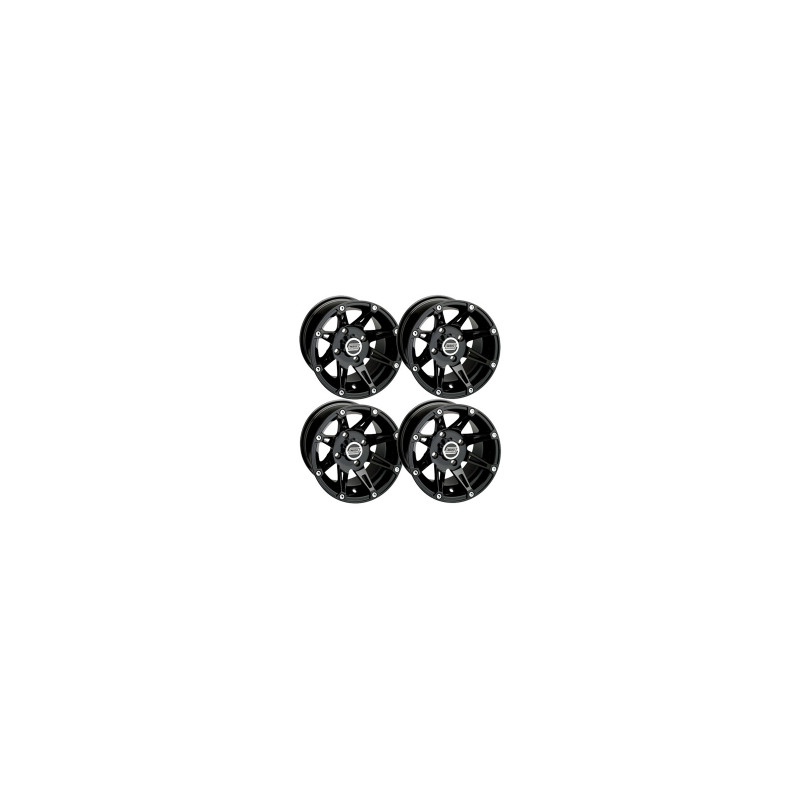 Lot de 4 Jantes Type 387X Noire Moose 14x7 4x156 4+3