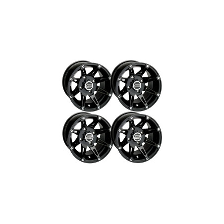 Lot de 4 Jantes Type 387X Noire Moose 12x7 4x156 4+3