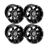 Lot de 4 Jantes Type 387X Noire Moose 12x7 4x156 4+3