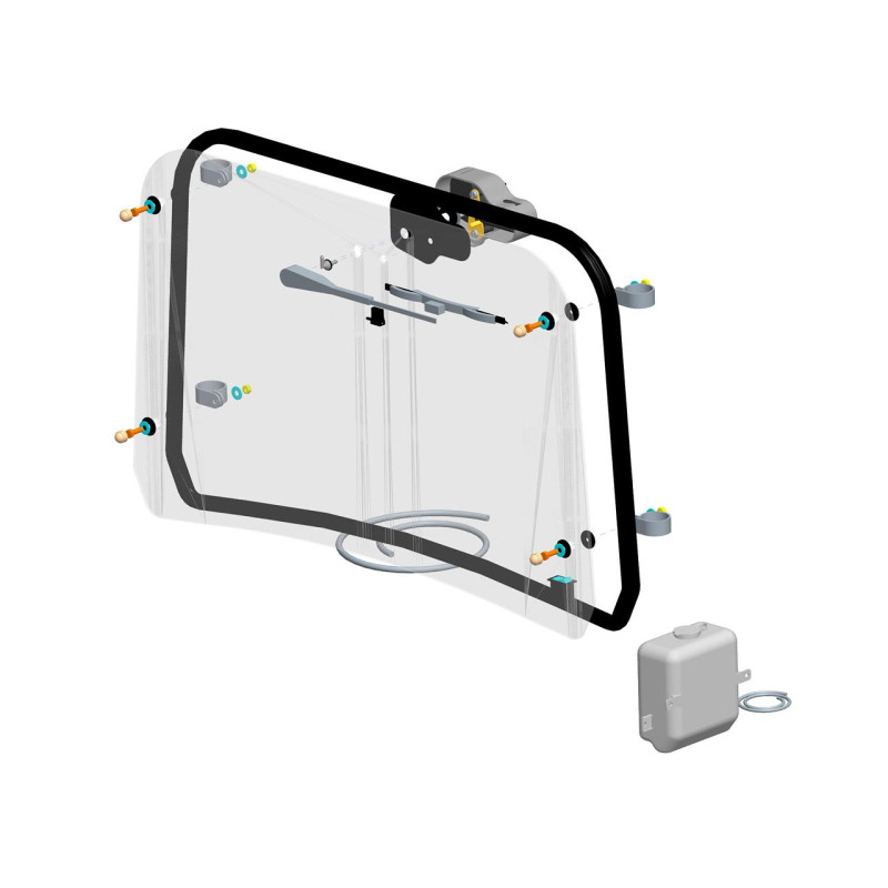 Pare-brise avant SARRAZIN polycarbonate avec essuie-glace CF Moto Zforce 1000