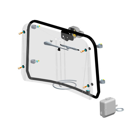 Pare-brise avant SARRAZIN polycarbonate avec essuie-glace CF Moto Zforce 1000