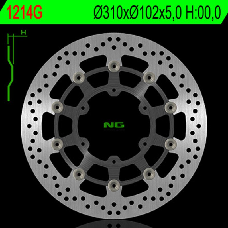 Disque de frein NG BRAKE DISC flottant - 1214G