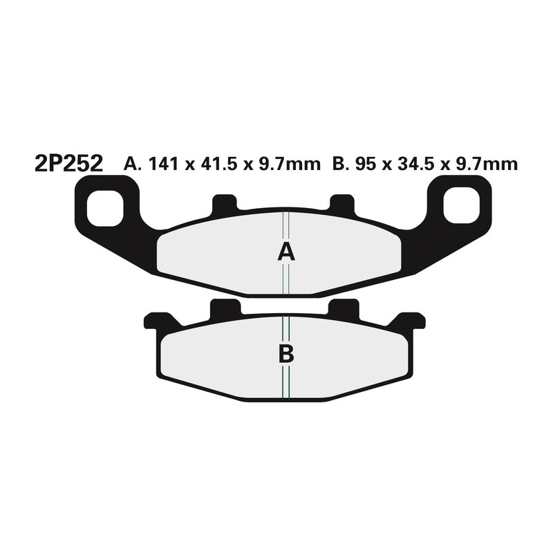 Plaquettes de frein NISSIN route /Off-Road métal fritté - 2P-252ST