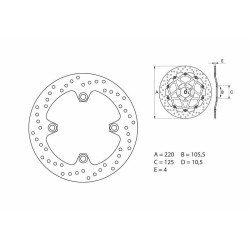Disque de frein BREMBO Oro...