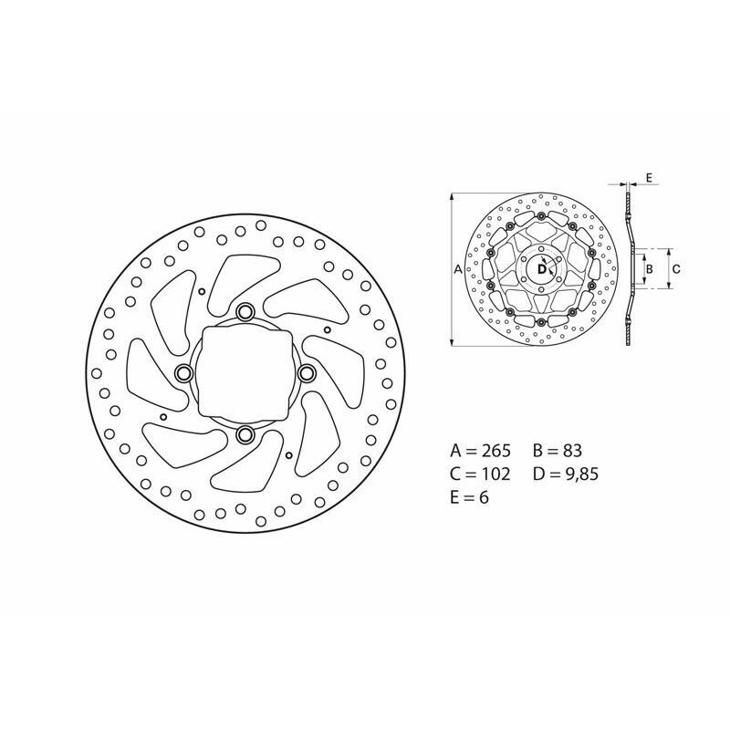 Disque de frein BREMBO Oro fixe - 68B407H2