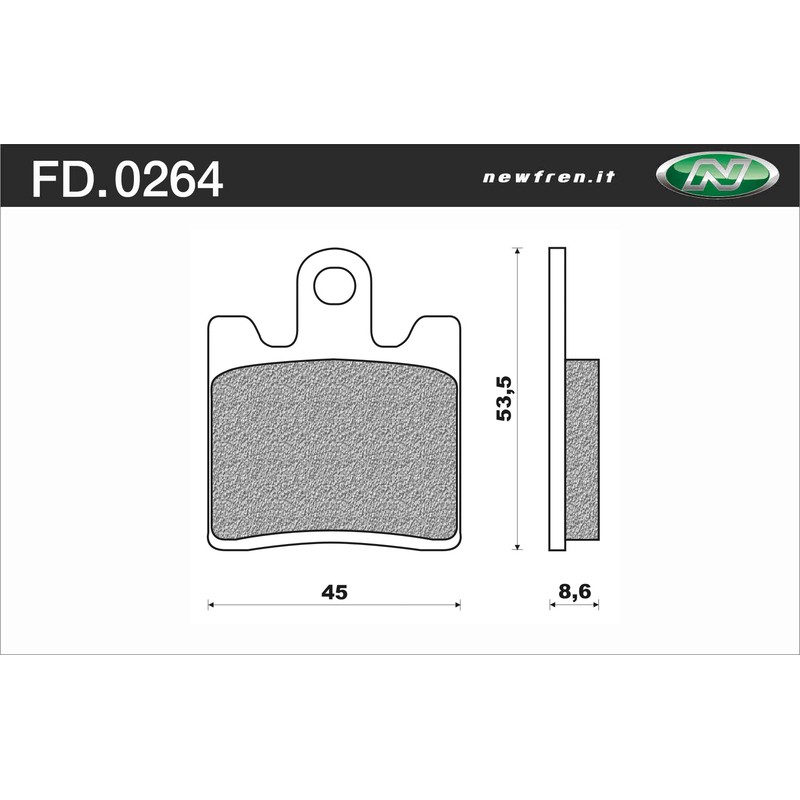 Plaquettes de frein NEWFREN Scooter métal fritté - FD0264SE
