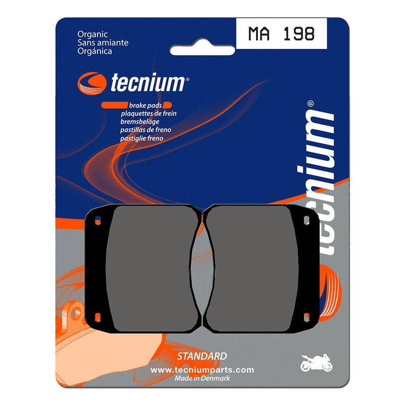 Plaquettes de frein TECNIUM route organique - MA198