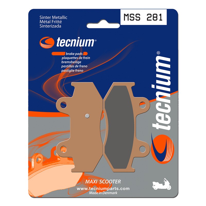 Plaquettes de frein TECNIUM Maxi Scooter métal fritté - MSS281